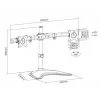Multibrackets M Deskstand Basic Dual, vapaasti seisova, 16 kg, 38.1 cm (15