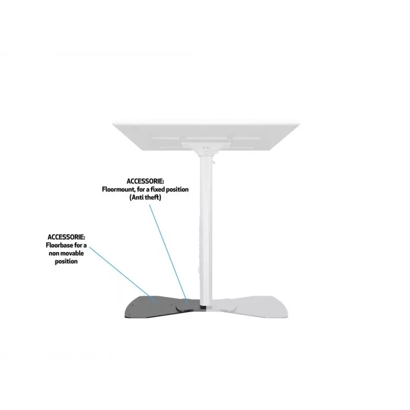 Multibrackets M Public Display Stand 110 HD Floorbase Single musta