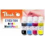 Peach 321330 mustepatruuna 4 kpl yhteensopiva vakiotehoinen musta, syaani, magenta, keltainen