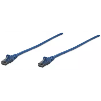 Intellinet verkkokaapeli, Cat6, 10 m, sininen, CCA, U/UTP, PVC, RJ45, kullatut kontaktit, lukituskielekkeen suojus, taittosuojaholkki, elinikäinen takuu