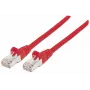 Intellinet verkkokaapeli, Cat7-kaapeli/Cat6A-liitin, 5 m, punainen, kupari, S/FTP, LSOH/LSZH, PVC, RJ45, kullatut kontaktit, ilman lukitusvipua, ruiskupuristettu taittosuoja, elinikäinen takuu