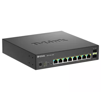 D-Link 10-porttinen Multi-Gigabit Smart Managed PoE+ -kytkin, jossa 8 Multi-Gigabit 2.5G PoE- ja 2 10G SFP+ -porttia