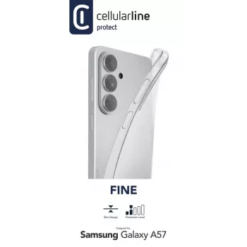 Cellularline Fine - Galaxy A57, suojakotelo, Samsung, Galaxy A57, 17 cm (6.7 tuumaa), läpinäkyvä