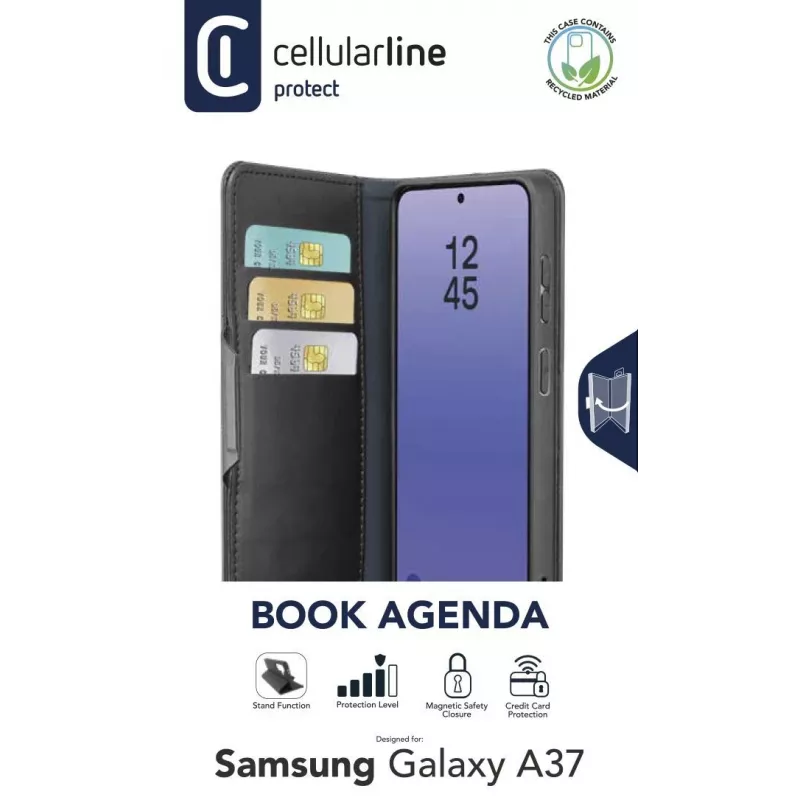 Cellularline Book Agenda 2 - Galaxy A37 kirjamallinen tekonahkakotelo…