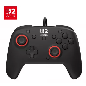 Johdollinen peliohjain Turtle Beach Rematch Nintendo Switch 2:lle – USB-C, 3 m kaapeli, takapainike, D-pad, musta