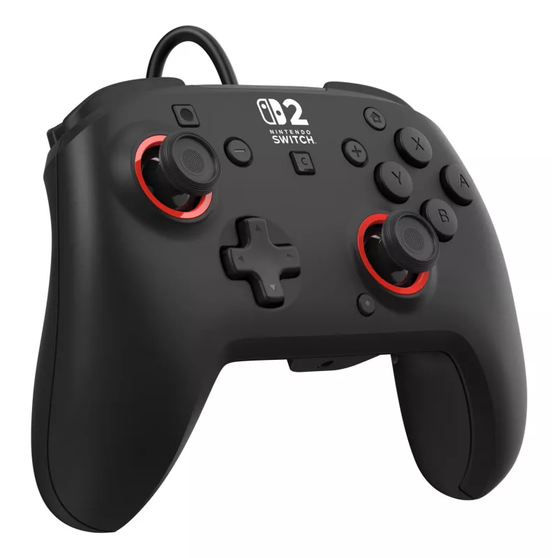 Johdollinen peliohjain Turtle Beach Rematch Nintendo Switch 2:lle – USB-C, 3 m kaapeli, takapainike, D-pad, musta