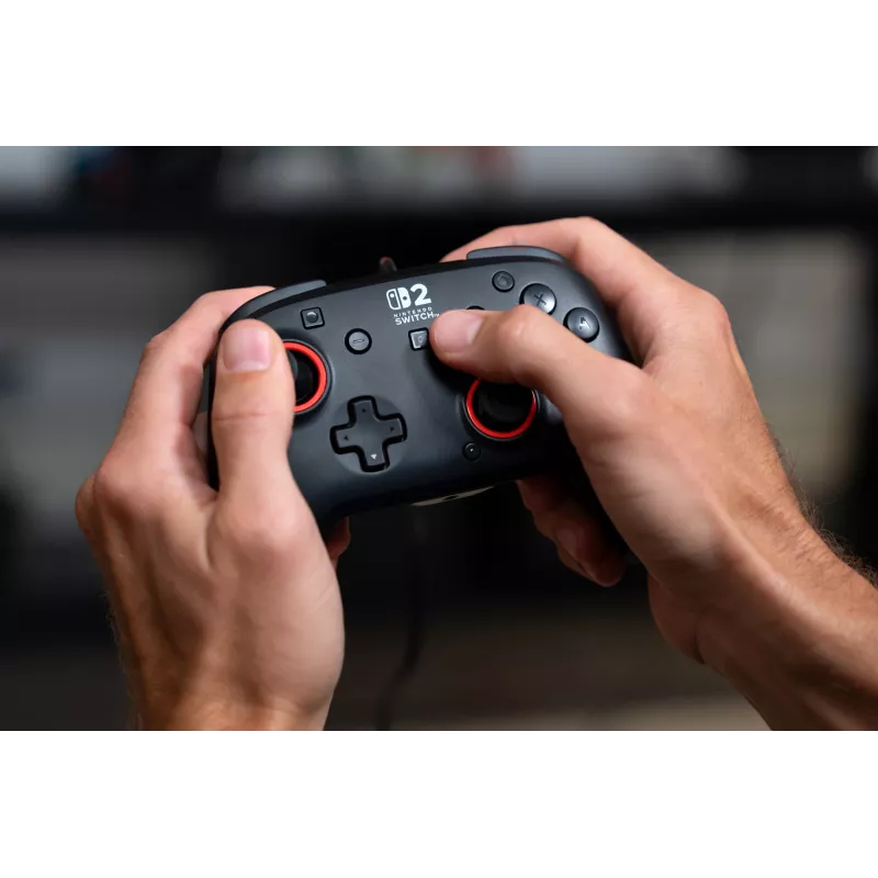 Johdollinen peliohjain Turtle Beach Rematch Nintendo Switch 2:lle – USB-C, 3 m kaapeli, takapainike, D-pad, musta