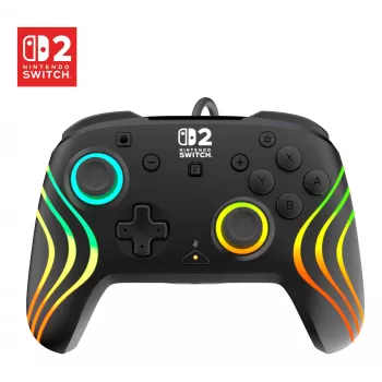 Peliohjain Turtle Beach Afterglow Wave musta johdollinen RGB-peliohjain Nintendo Switch / Switch 2:lle, USB-C, 3 m kaapeli