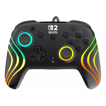Peliohjain Turtle Beach Afterglow Wave musta johdollinen RGB-peliohjain Nintendo Switch / Switch 2:lle, USB-C, 3 m kaapeli