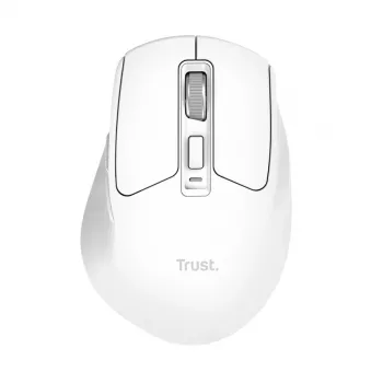 Langaton oikeakätinen toimistohiiri TRUST Niven – RF + Bluetooth, 3200 DPI, 7 painiketta, vieritysrulla, valkoinen