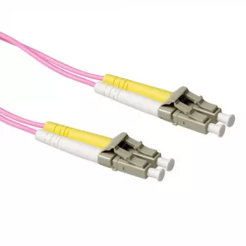 ACT 0,25 m LSZH monimuotokuitu 50/125 OM4 kuitu-patchkaapeli duplex LC-liittimillä