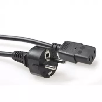 ACT Powercord virtajohto CEE 7/7 -pistoke (suora) - C13 musta 2,5 m