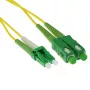 ACT 10 m LSZH yksimuotokuitu 9/125 OS2 duplex kuitu-patchkaapeli LC/APC8- ja SC/APC8-liittimillä
