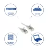 ACT harmaa 3 metrin LSZH U/FTP CAT6A datakeskus Slimline -patchkaapeli snagless RJ45-liittimillä