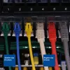ACT harmaa 3 metrin LSZH U/FTP CAT6A datakeskus Slimline -patchkaapeli snagless RJ45-liittimillä