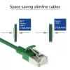 ACT vihreä 2 metrin LSZH U/FTP CAT6A datakeskuksen Slimline -patchkaapeli lukituskielekkeellisillä RJ45-liittimillä