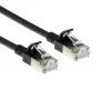 ACT musta 0,5 metrin LSZH U/FTP CAT6A datakeskus Slimline -patchkaapeli snagless RJ45-liittimillä