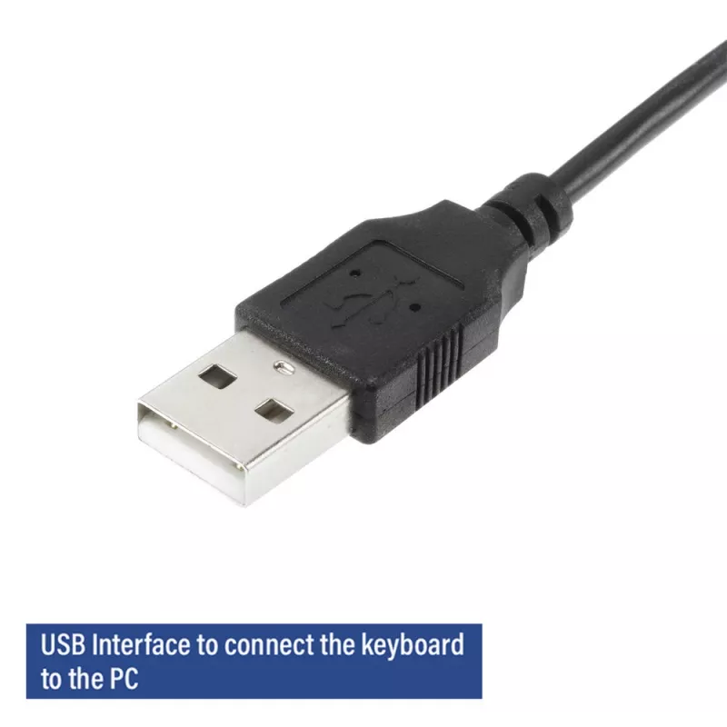ACT yritysnäppäimistö USB (Qwerty/US-asettelu), Full-Size (100 %), johdollinen, USB, kalvo, QWERTY, musta