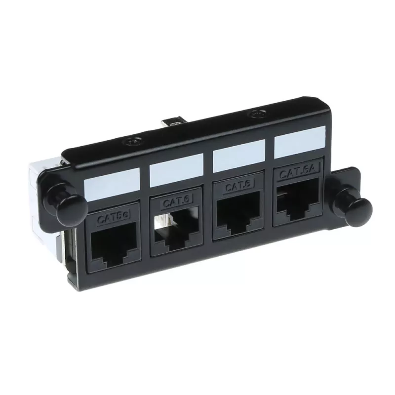 Adapteri ACT FA2057 4 x Keystone UTP musta