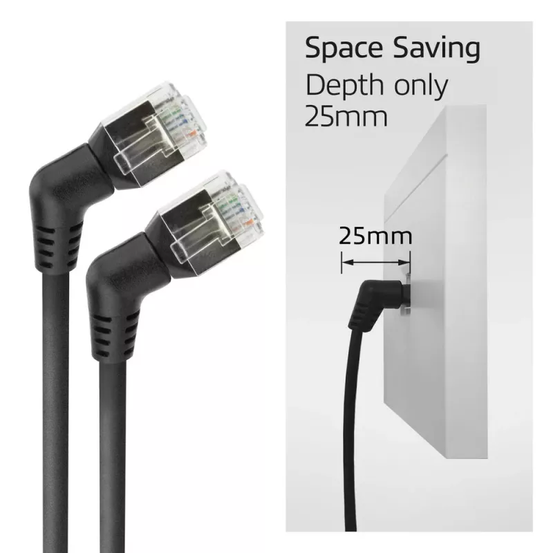 Verkkokaapeli ACT DD1901 Cat6 U/FTP (STP) 1 m RJ-45 musta