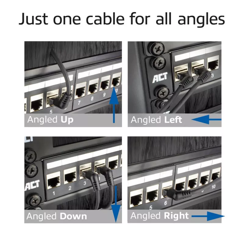 Verkkokaapeli ACT DD1901 Cat6 U/FTP (STP) 1 m RJ-45 musta