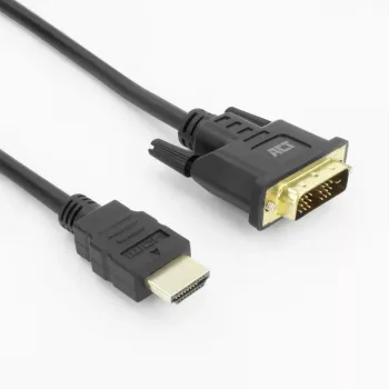 ACT AK3737 videokaapeliadapteri 5 m HDMI Type-A (Standard) DVI-D musta