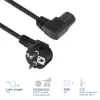ACT virtakaapeli verkkopistoke CEE7/7 (kulma) – C15 (kulma vasen) IEC60320 musta 1,5 m