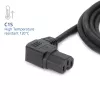 ACT virtakaapeli verkkopistoke CEE7/7 (kulma) – C15 (kulma vasen) IEC60320 musta 1,5 m