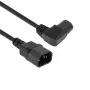ACT virtakaapeli C14 – C15 (kulma vasen) IEC60320 musta 1,2 m