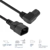ACT virtakaapeli C14 – C15 (kulma vasen) IEC60320 musta 1,2 m