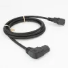 ACT virtakaapeli C14 – C15 (kulma vasen) IEC60320 musta 1,2 m