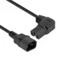 ACT virtakaapeli C14–C15 kulma oikea IEC60320 musta 1,2 m H05RN-F 10 A 250 V
