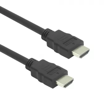 HDMI-kaapeli ACT AK3877 — 10 m, HDMI Type-A pistoke–pistoke, HDMI 2.0, 18 Gbit/s, ARC, kullatut kontaktit, musta
