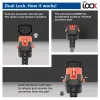 ACT virtakaapeli C14 IEC Lock+ Dual Locking – C15 IEC Lock+ musta 3 m, PC3876