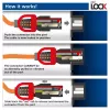 ACT virtakaapeli C14 IEC Lock+ Dual Locking – C15 IEC Lock+ valkoinen 1 m, PC3871