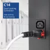 ACT virtakaapeli C14 IEC Lock+ Dual Locking – C15 IEC Lock+ valkoinen 1 m, PC3871