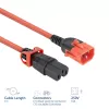 ACT virtakaapeli C14 IEC Lock+ Dual Locking – C15 IEC Lock+ punainen 1 m, PC3869