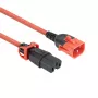 ACT virtajohto C14 IEC Lock+ Dual Locking - C15 IEC Lock+ punainen 2 m, PC3873