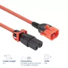 ACT virtajohto C14 IEC Lock+ Dual Locking - C15 IEC Lock+ punainen 2 m, PC3873