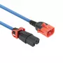 ACT virtajohto C14 IEC Lock+ Dual Locking - C15 IEC Lock+ sininen 1 m, PC3870
