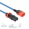 ACT virtajohto C14 IEC Lock+ Dual Locking - C15 IEC Lock+ sininen 2 m, PC3874