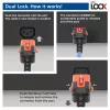ACT virtajohto C14 IEC Lock+ Dual Locking - C15 IEC Lock+ sininen 2 m, PC3874