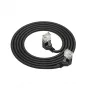 ACT musta 0,25 m U/UTP CAT6A LSZH Slimline -verkkokaapeli RJ45-liittimillä, 90° kulma alas - 90° kulma alas