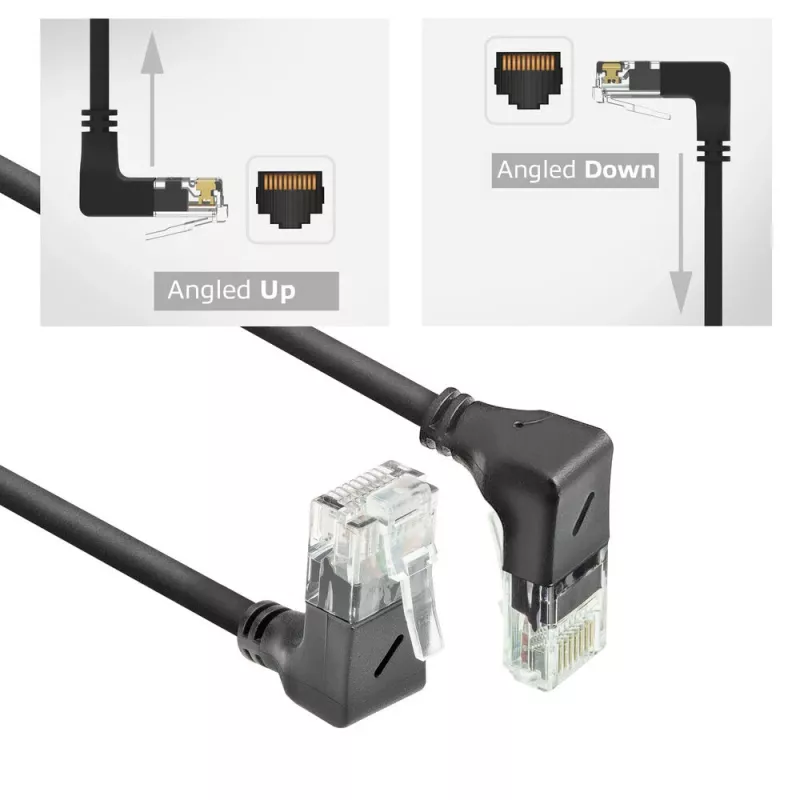 ACT DD7901 verkkokaapeli musta 1 m Cat6a U/UTP (UTP)