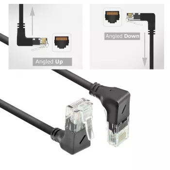 ACT DD7905 Cat6a U/UTP -verkkokaapeli 5 m musta RJ-45