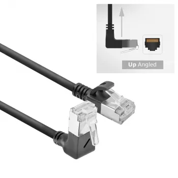 ACT verkkokaapeli DA4901 Cat6a U/FTP (STP) musta 1 m RJ-45 kullatut kontaktit