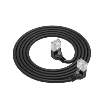 Verkkokaapeli ACT DA5930 Cat6a U/FTP (STP) musta 0,15 m RJ-45-liittimillä, kullatut kontaktit