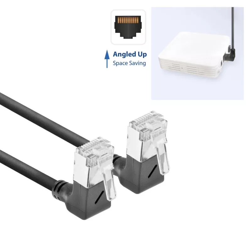 ACT-verkkokaapeli DA6905 Cat6a U/FTP (STP) musta, 5 m, RJ-45–RJ-45, kullatut kontaktit