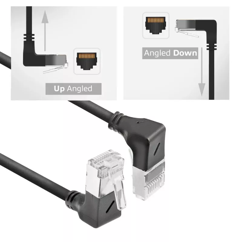 ACT Cat6a U/FTP (STP) -verkkokaapeli DA7902 — 2 m, RJ-45–RJ-45, musta