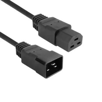 ACT virtakaapeli C20–C21 IEC60320 musta 1,5 m, 16 A, 250 V